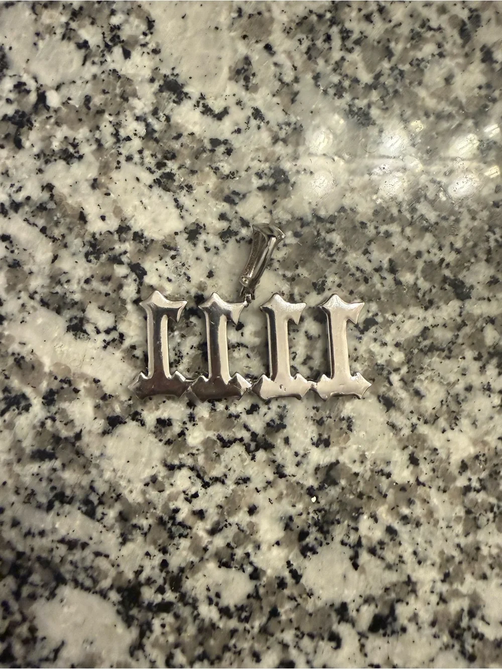 ‘1111' Number Pendant - Silver Stainless Steel